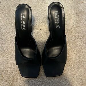 Black mule heels